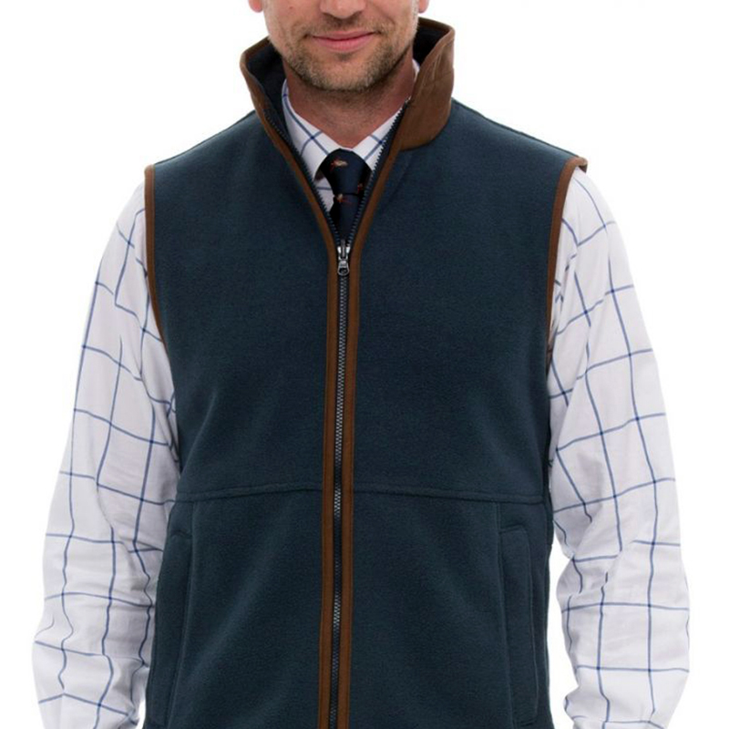 Alan Paine Mens Alysham Gilet Fleece (Navy)