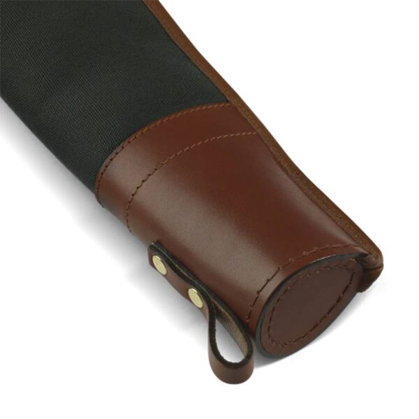 Croots Rosedale Canvas & Leather Shotgun Slip Loden Green & Tan Leather - 30" Barrels