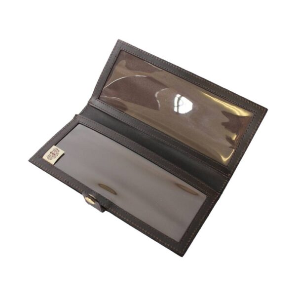 Teales Premium Leather Double License Wallet - Dark Brown