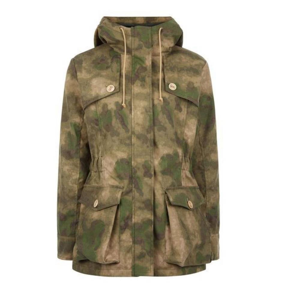 Troy London Womens Wax Parka (Camo)