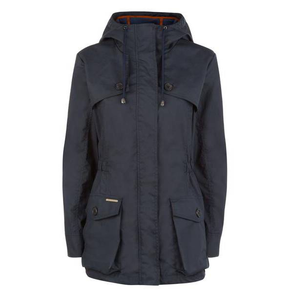 Troy London Womens Pop Wax Parka (Navy)