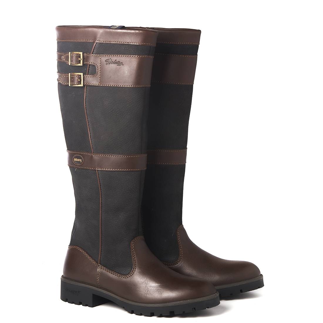 Dubarry Womens Longford Boots (Black/Brown)