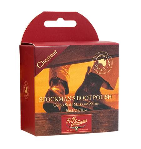 RM Williams Unisex Stockmans Boot Polish Chestnut