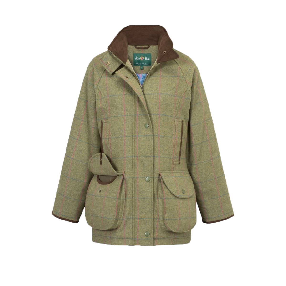 Alan Paine Womens Combrook Tweed Coat (Juniper)
