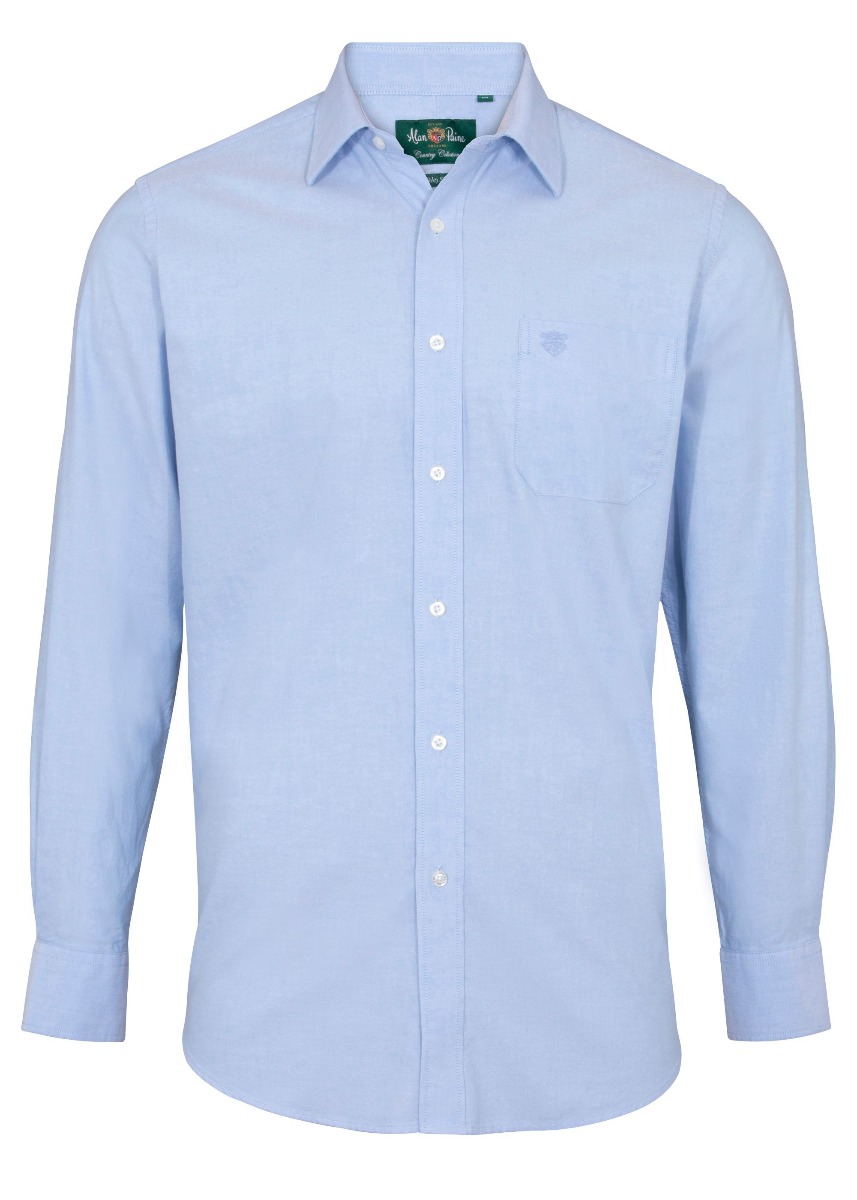 Alan Paine Mens Ilkley Blue Shooting Fit Shirt (Blue Check)