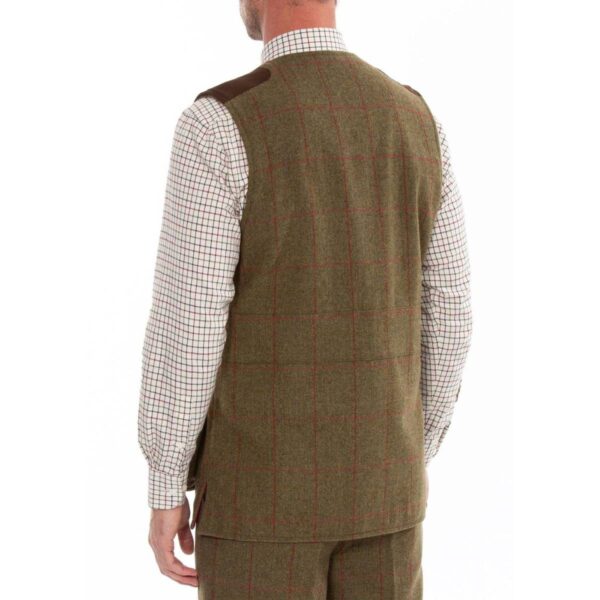 Alan Paine Mens Combrook Tweed Waistcoat (Sage)