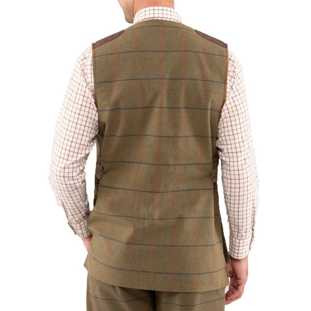 Alan Paine Mens Axford Lightweight Tweed Waistcoat (Basil)
